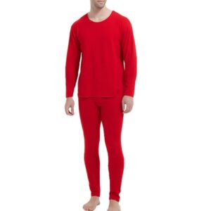 hsqsmwj soft long johns thermal underwear for men base layer set for cold weather xxl-7xl(color:red,size:4xl)