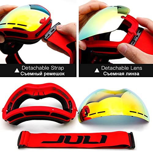 LEPSJGC Ski Goggles - Interchangeable Lens - Premium Snow Goggles Snowboard Goggles for Men and Women ski Item (Color : C)