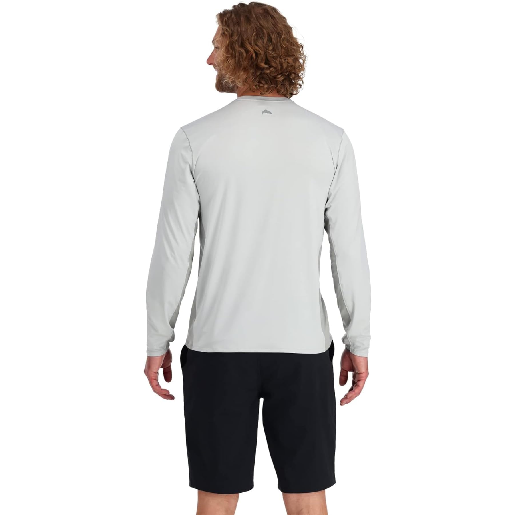 Simms SolarFlex Crewneck Long Sleeve Fishing Shirt for Men: UPF 50+ Sun Protection, Quick-Dry, Odor-Resistant (Sky, X-Large)