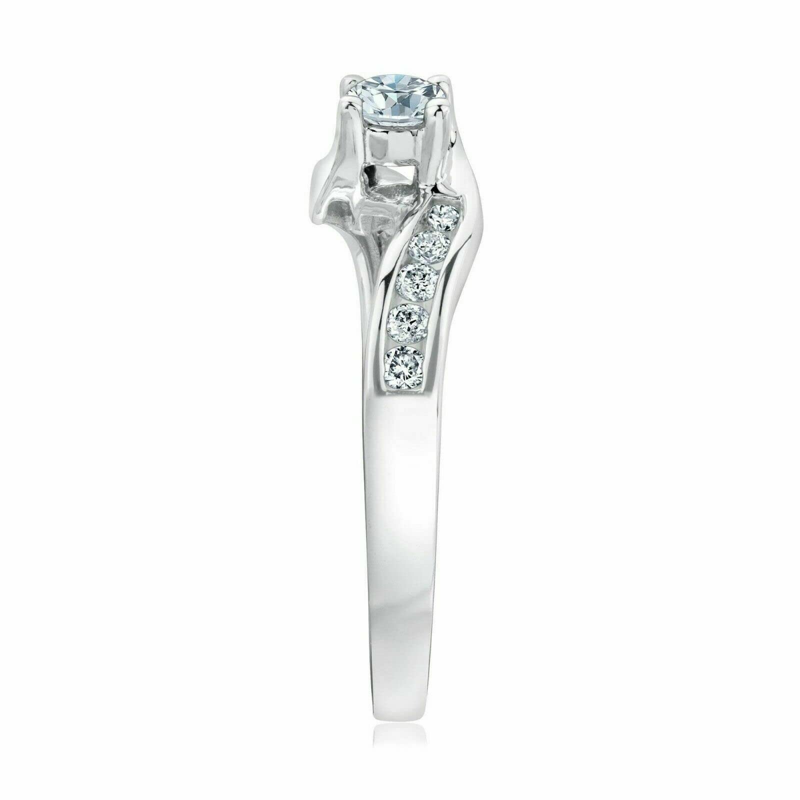 14K White Gold Over Round Cut White Diamond 925 Sterling Silver Diamond Wedding Engagement Bridal Ring Set for Women's