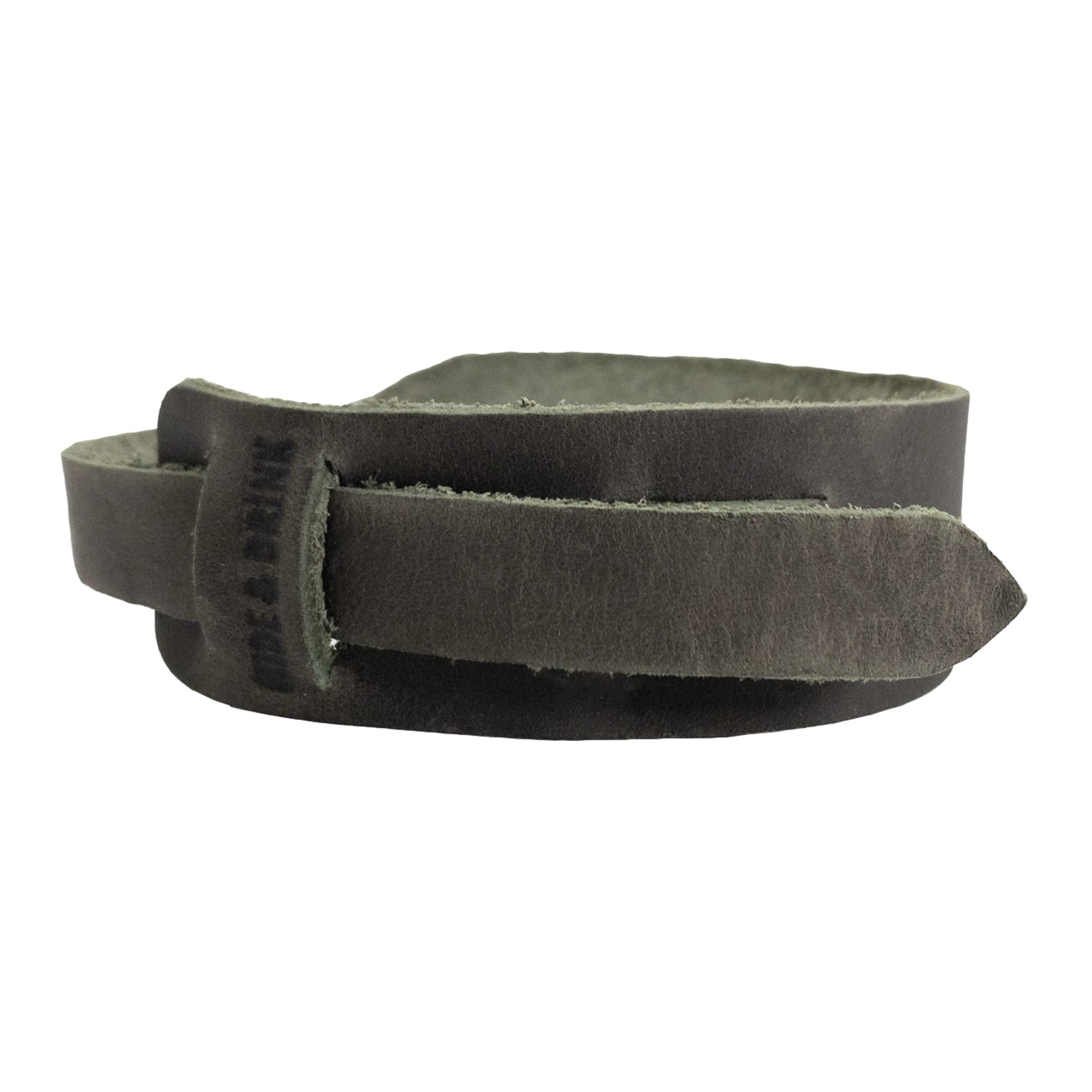 Hide & Drink, Bracelet Handmade from Full Grain Leather, Fashionable, Adjustable Wristband, Stylish Cuff (Dark Jade)