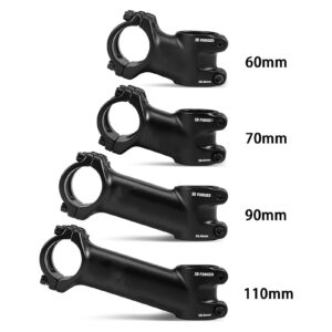 ZECHAO Mountain Road Bike Stem,Bike Stem Ultralight Stem 31.8mm Handlebar Stem 17 Degree 60/70/90/80/100/110mm Bike Stem Bike Stem (Color : 10 Degrees, Size : 60mm)