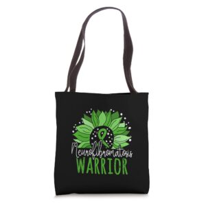 sunflower neurofibromatosis warrior awareness tote bag