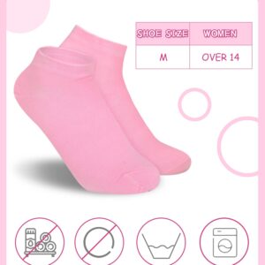 Funtery 20 Pairs Ankle Socks for Women Breathable Low Cut Athletic Socks Dry Fit No Show Soft Pastel Color Socks for gift(Pink)