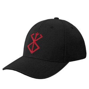 Anime Berserk Logo Cap Embroidery Dad Hat Adjustable Cotton Baseball Caps for Men Black