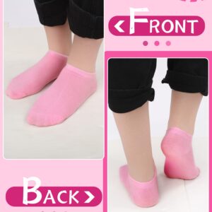 Funtery 20 Pairs Ankle Socks for Women Breathable Low Cut Athletic Socks Dry Fit No Show Soft Pastel Color Socks for gift(Pink)