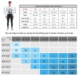 Santic Men's Cycling Jersey Long Sleeve Bike Shirt Men Cycling Tops for Men Biking Jersey Breathable