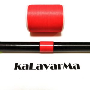 (8pcs*130yd) Kalavarma Rod Wrapping Thread Fluorescent 7 Color Every Spool 130yd 120m Complete Pack add Extra a Black Color Thread