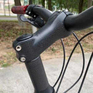 ZECHAO Full Carbon Fibre Bike Stem,Mountain Road Bike Bike Parts Angle 6/17 Degrees Cycling Handlebar 31.8mm Mountain Parts Bike Stem (Color : 6 Degrees, Size : 100mm)