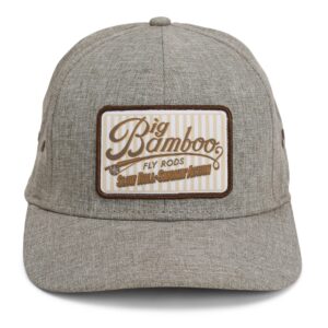 big bamboo heathered vintage fly fishing patch cap (heathered brown)