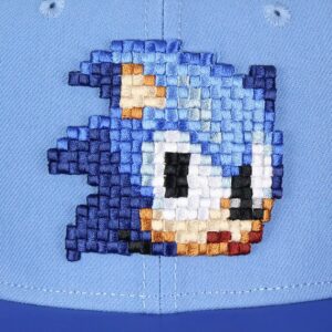 Sonic The Hedgehog 8-Bit Pixel Sonic Speed Snapback Hat Blue