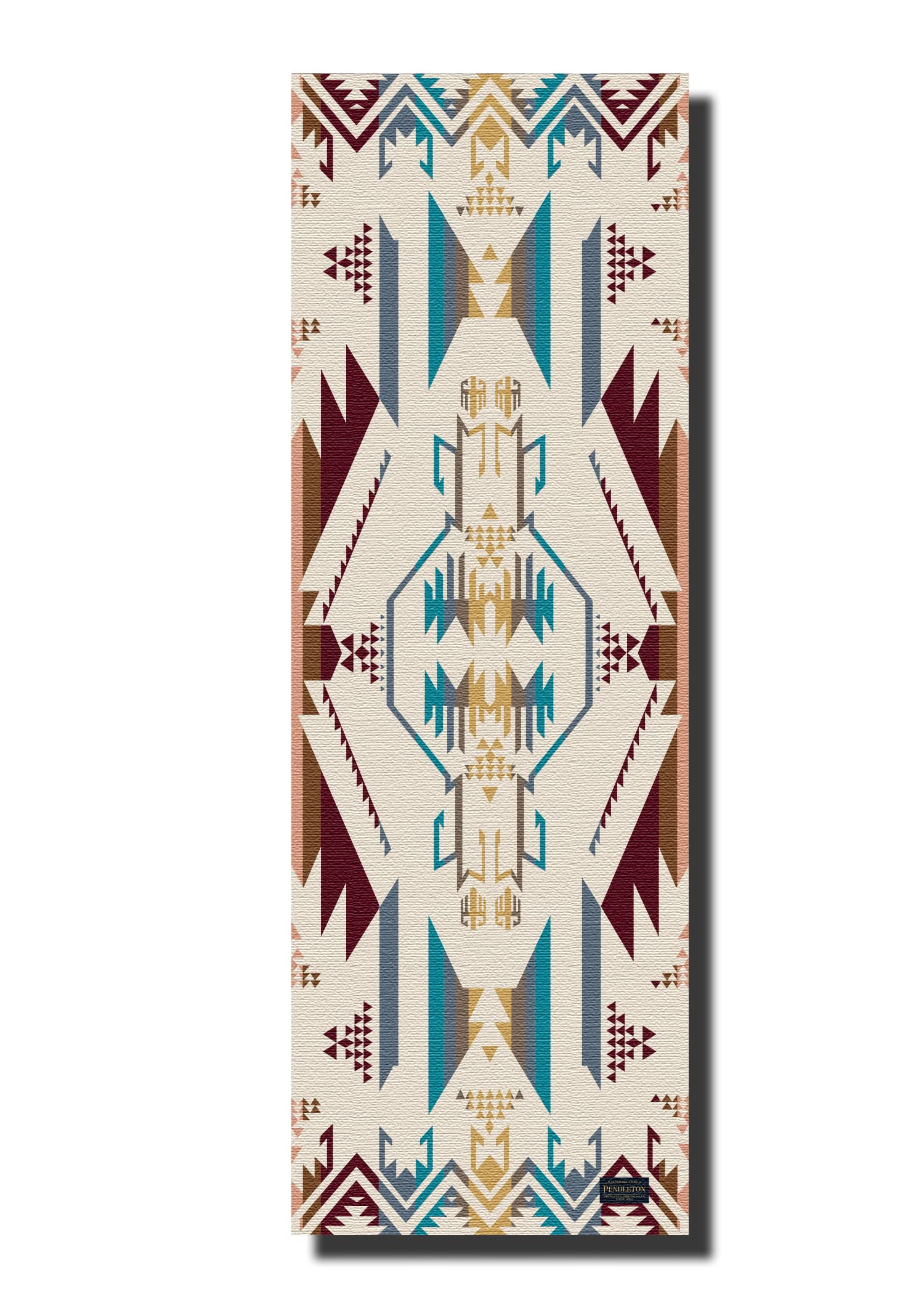 Pendleton x Yune Yoga 6mm PER Yoga Mat Premium All Purpose Exercise and Fitness Mat, Eco-Friendly, Extra Thick, Non-Slip, Anti-Tear (White Sands)