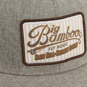 Big Bamboo Heathered Vintage Fly Fishing Patch Cap (Heathered Brown)