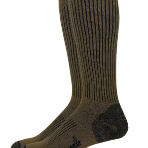 Wrangler Mens Ultra Dri Compression Seamless Toe Tall Boot Socks 1 Pair Pack (as1, alpha, l, regular, regular, Coyote Brown)