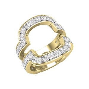 dazzlingrock collection round white diamond enhancer ring (white diamond 2.07 ctw) in 14k yellow gold, size 5.5