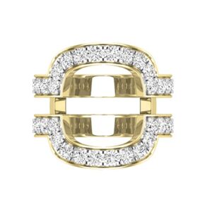 Dazzlingrock Collection Round White Diamond Enhancer Ring (White Diamond 2.07 ctw) in 14K Yellow Gold, Size 5.5