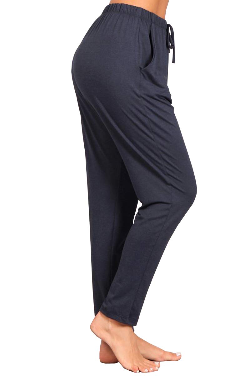 HEYHUN Plus Size Womens Athleisure Joggers Ultra Soft Casual Yoga Lounge Pants with Pockets - Heather Navy - 1XL