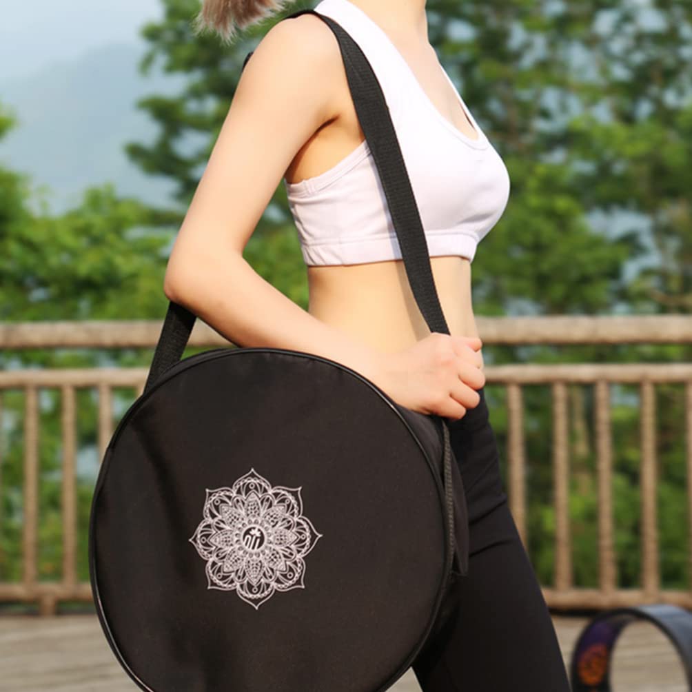 Veemoon Yoga Wheel Yoga Wheel Yoga Mat Bag Carrier, Multi-Functional Thick Canvas Exercise Yoga Tote Sports Accessory Yoga Block, Workout Stuff, Back Roller Organizing Sling Wheel Wheel