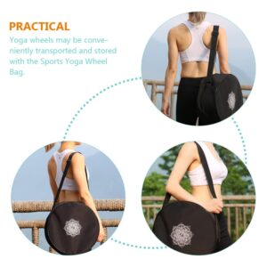 Veemoon Yoga Wheel Yoga Wheel Yoga Mat Bag Carrier, Multi-Functional Thick Canvas Exercise Yoga Tote Sports Accessory Yoga Block, Workout Stuff, Back Roller Organizing Sling Wheel Wheel