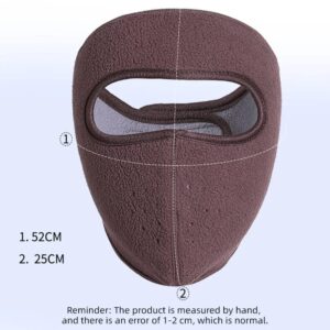 Nichalous Winter Fleece Mask Warm Mask Cycling Warm Fleece Mask Men Women Full Cover Face Mask Outdoor Cold Weather Windproof Mask Breathable Thickened Dustproof (Black)