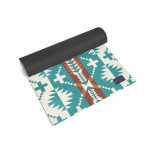 Yune Yoga Pendleton Print Yoga Mat, Non Slip Exercise & Fitness Mat For Yoga, Pilates & Floor Exercises Grippy and Thick Mat