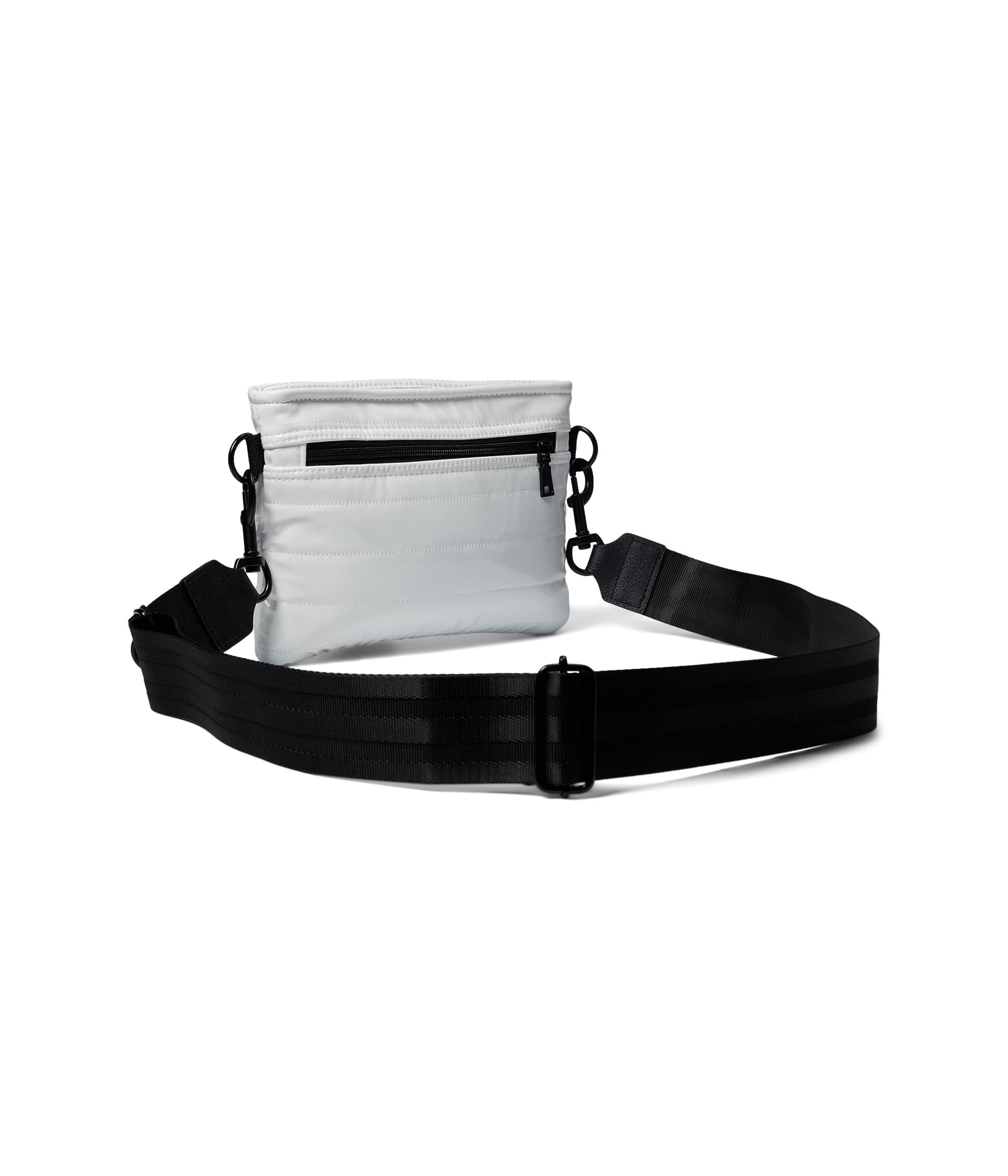 Think Royln Downtown Crossbody - Purse for Women - Polyester Construction - Zippered Back - Detachable Strap White Patent One Size One Size