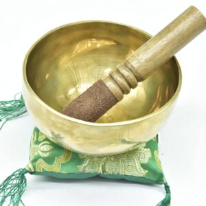 5.5" Tibetan Singing Bowl ~ Handmade ~ Superb Chakra Bowl for Meditation, Yoga,Healing, Mindfulness, Relaxation ~ Cushion & Mallet Included