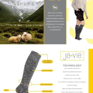 ja vie JAVIE Comfy 81% Merino Wool Skiing Socks Extra Warm for Women & Men Athletic Outdoor Performance Socks (2 Pairs)