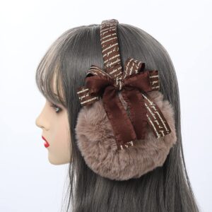 BPURB Cute Plush Warm Earmuffs Kawaii Girls Women's Lolita Warmer Muff Ear Cover Lovely Fold Headband Accessories