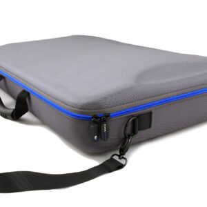 CASEMATIX Carrying Case Compatible with Pioneer DJ DDJ-FLX4 Serato DJ Controller, DDJ-REV1 Rekordbox Mixers and Cables - Includes Padded EVA Controller Case Only with Shoulder Strap