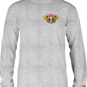 Powell Peralta Winged Ripper Longsleeve T-Shirt, Sport Gray, Medium