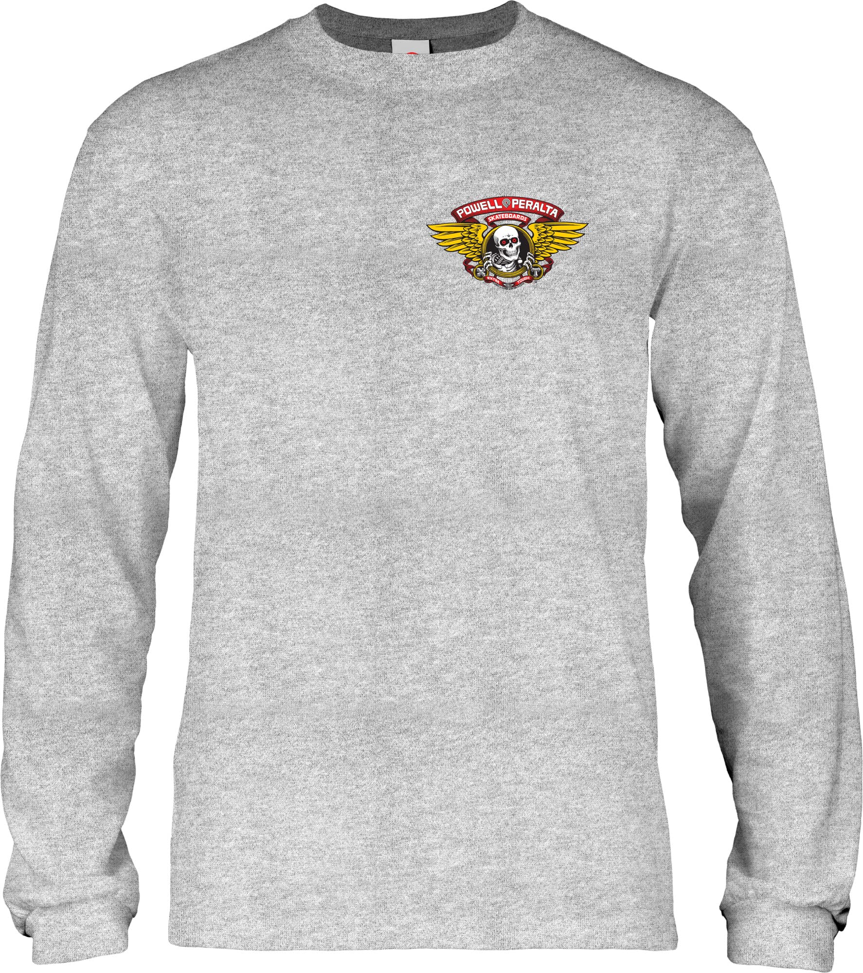 Powell Peralta Winged Ripper Longsleeve T-Shirt, Sport Gray, Medium