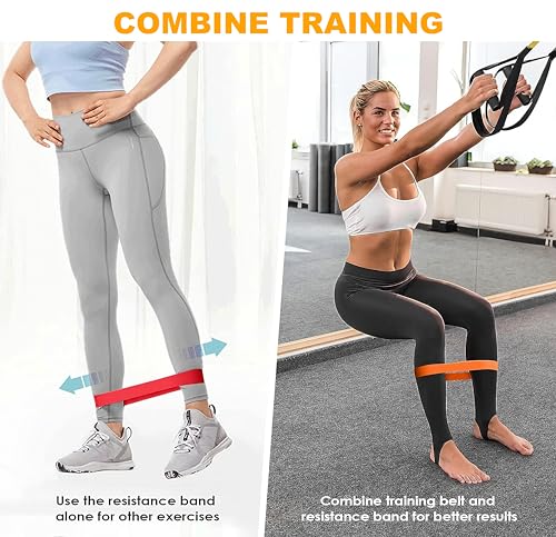 Resistance Training Kit, 2 Adjustable Bodyweight Resistance Bands with Handles + 1 Door Anchor + 5 Resistance Loop Bands for Working Out Hold up to 600 lbs Home Gym Equipment