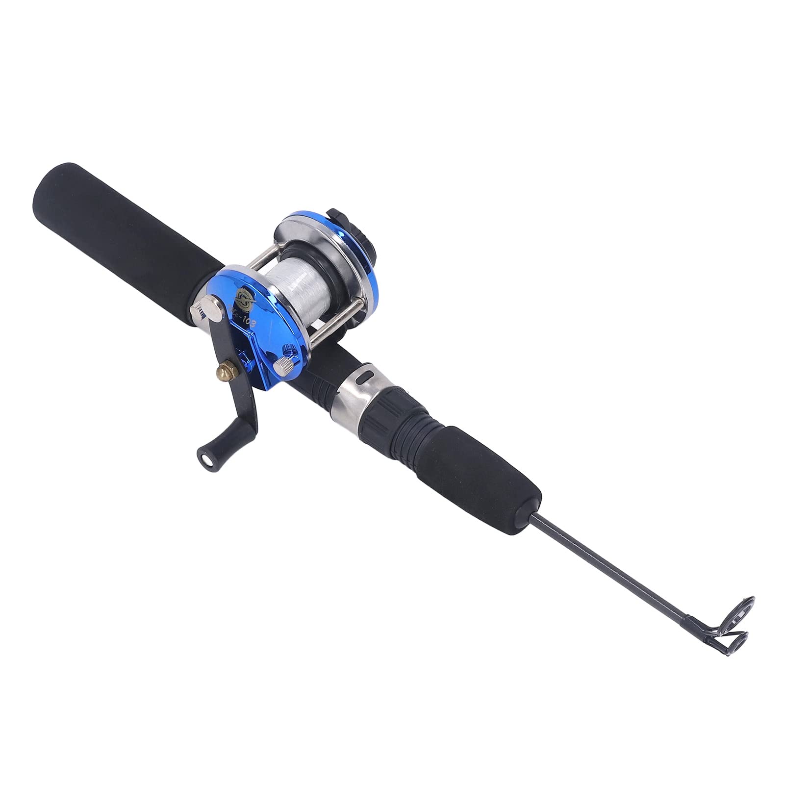 Ice Fishing Rod Kit, 50cm Ice Fishing Rod Kit Carbon Fiber Fishing Rod with Reel Hooks Spoon Storage Box Hunting Backpacks for Winter Outdoor