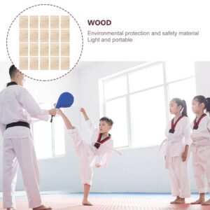 20pcs Taekwondo Breaking Board Rebreakable Kick Boards Performing Wooden Taekwondo Punching Boards Training Accessory for Adult (10pcs 0.3cm, 10pcs 0.6cm)