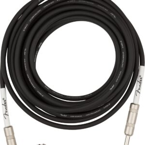 Fender Original Series 18.6-Foot Angled Instrument Cable for Electric Guitar, Bass Guitar, Electric Mandolin and Pro Audio, Black - 1 Pack