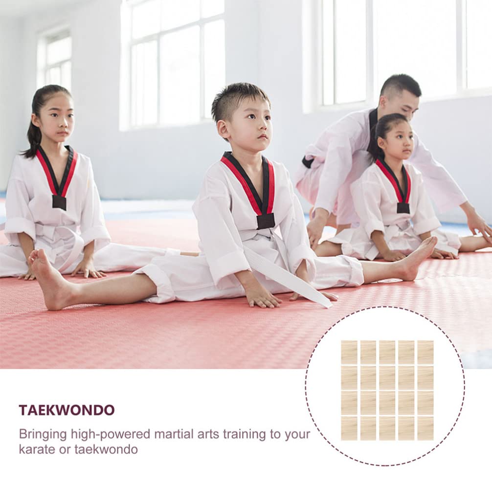 20pcs Taekwondo Breaking Board Rebreakable Kick Boards Performing Wooden Taekwondo Punching Boards Training Accessory for Adult (10pcs 0.3cm, 10pcs 0.6cm)