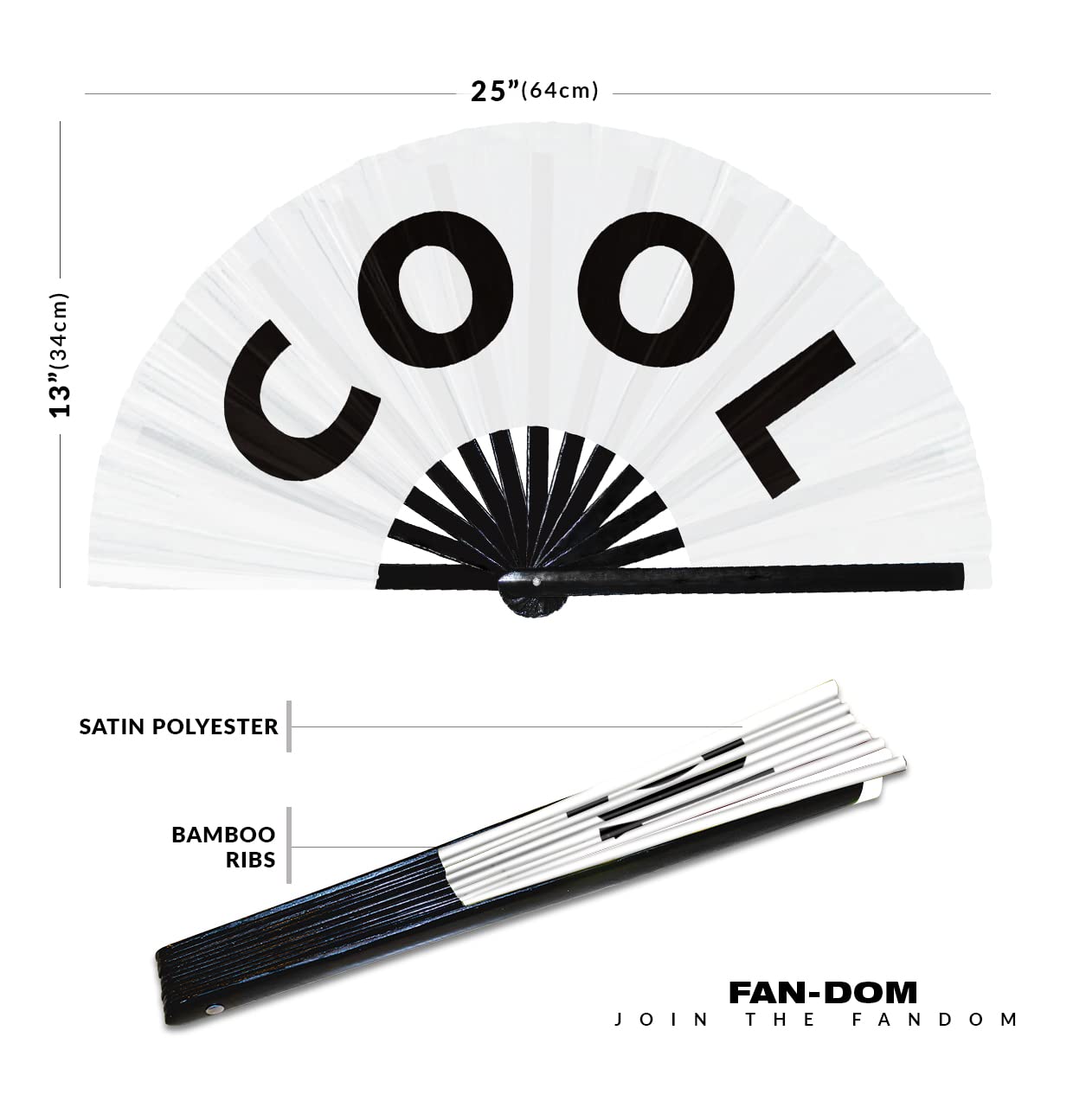 Cool hand fan foldable bamboo circuit hand fan funny gag slang words expressions statement gifts Festival accessories Rave handheld Circuit event fan Clack fans (White)