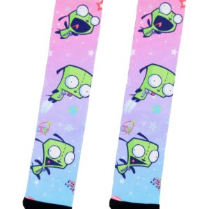 Bioworld Invader Zim Mens' Gir Space Men's Athletic Mid-Calf Crew Socks