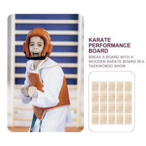 20pcs Taekwondo Breaking Board Rebreakable Kick Boards Performing Wooden Taekwondo Punching Boards Training Accessory for Adult (10pcs 0.3cm, 10pcs 0.6cm)