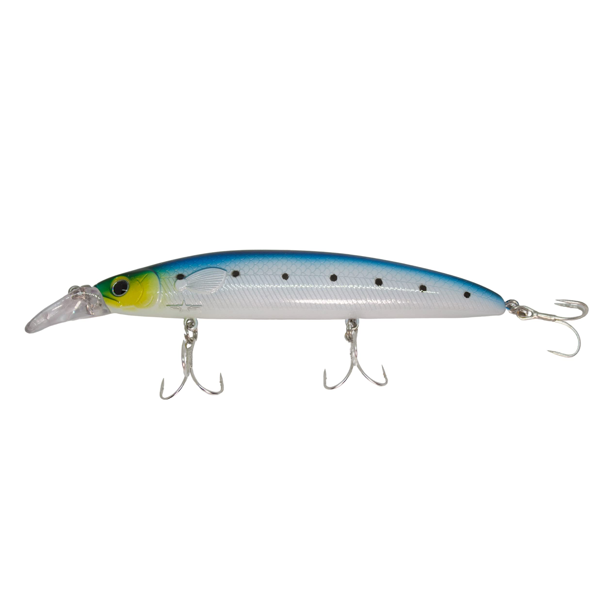 Battlestar 115 Jerkbait, Glow White Sardine