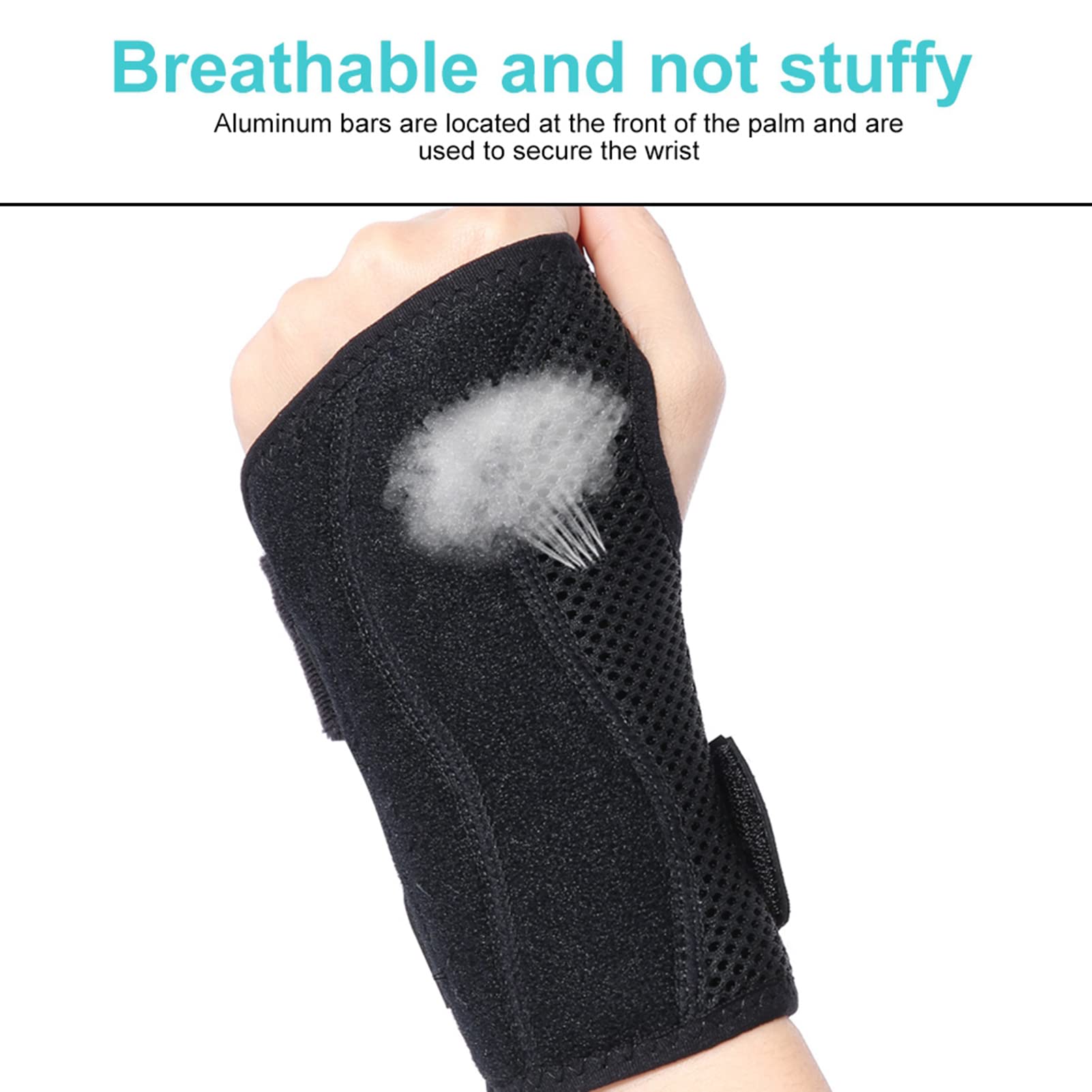 Milltrip Breathable Wrist Brace Hand Support Fracture Ligament Injury Arm Left(Left)