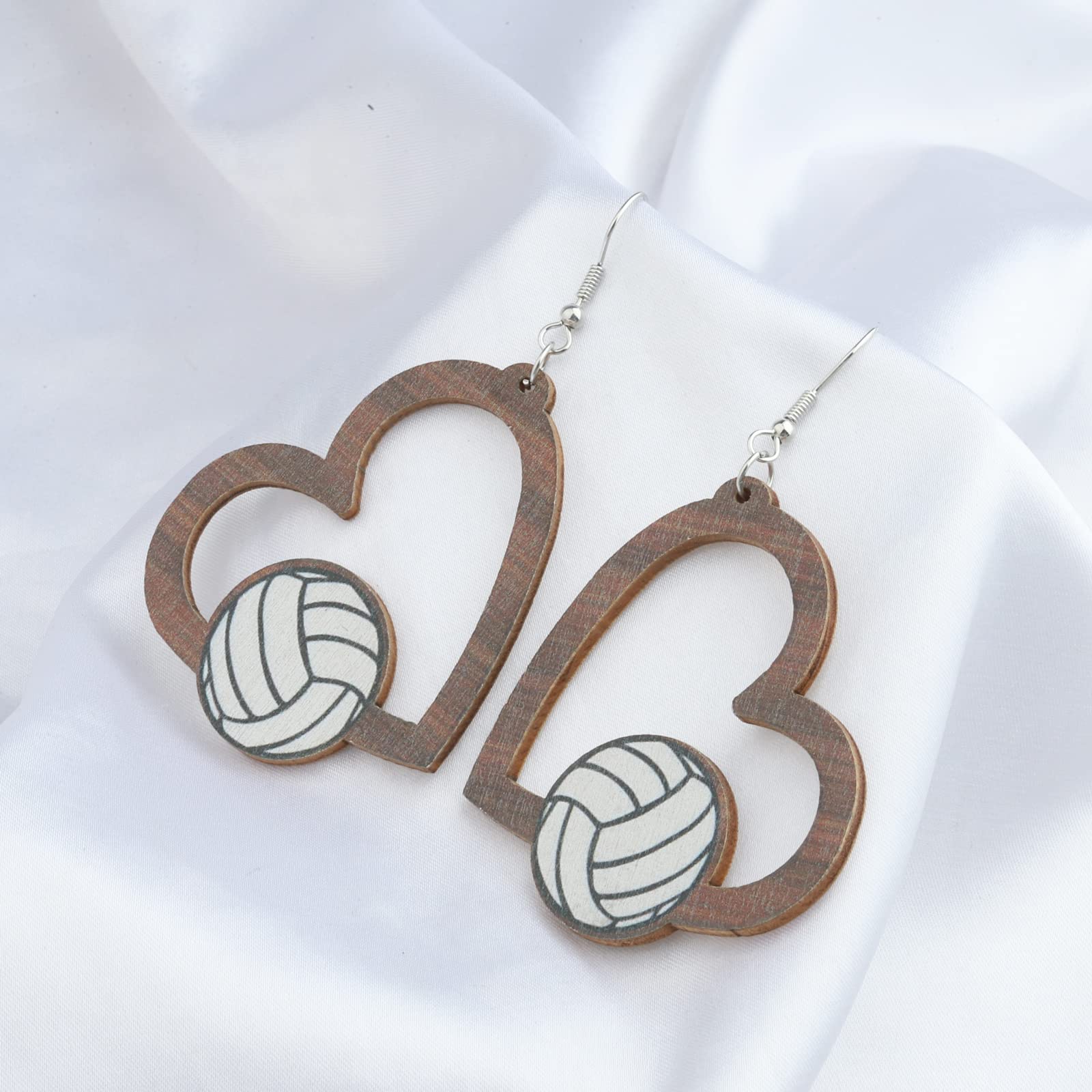 UJIMS Sport Ball Lover Earrings for Women Sport Player Fan Gift Tennis Basketball Volleyball Baseball Football Gifts (volleyball earrings)