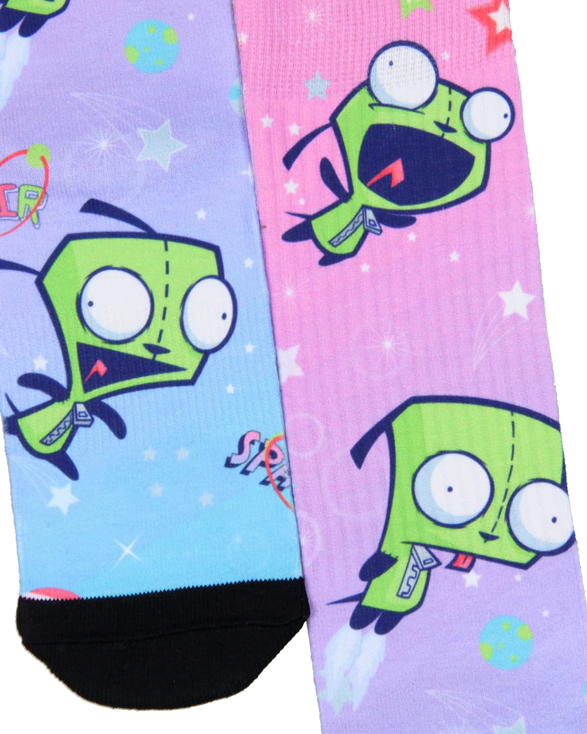 Bioworld Invader Zim Mens' Gir Space Men's Athletic Mid-Calf Crew Socks