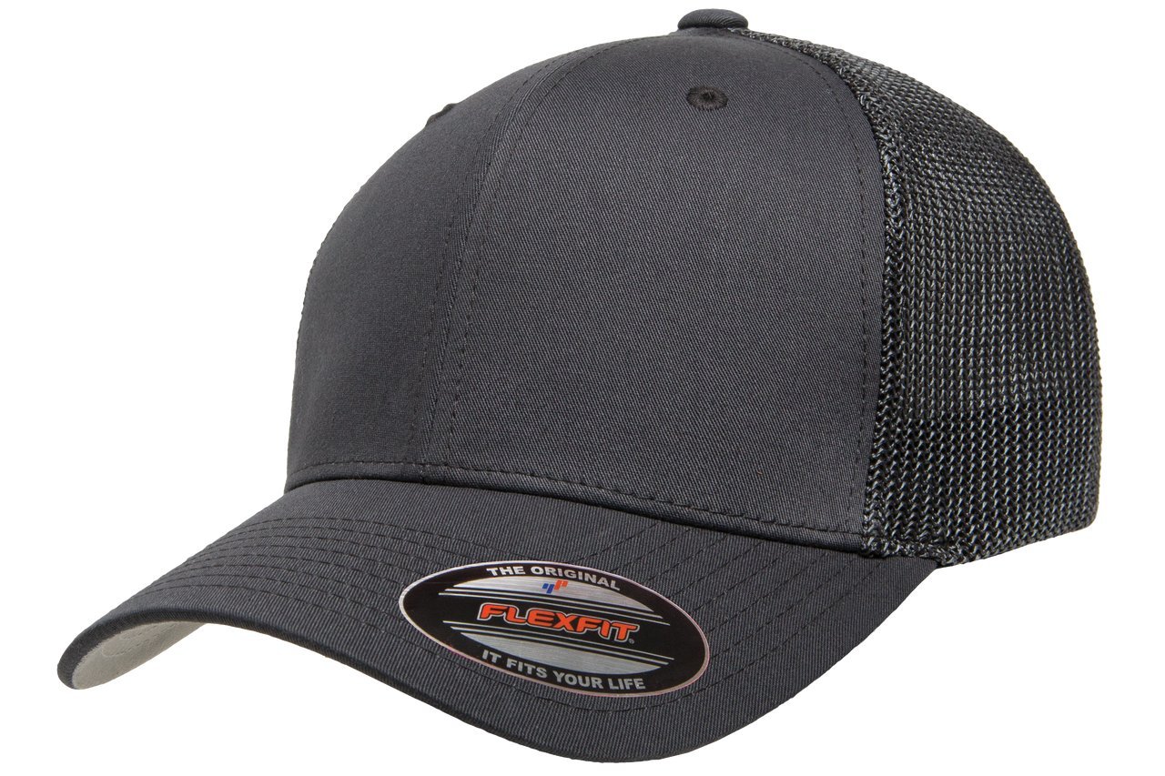 Flexfit Men's Trucker Hat, Charcoal, XX-Large