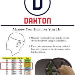 Daxton Structured Baseball Hat Cap Old English A to Z Letter Number Initial-Navy, Letter B