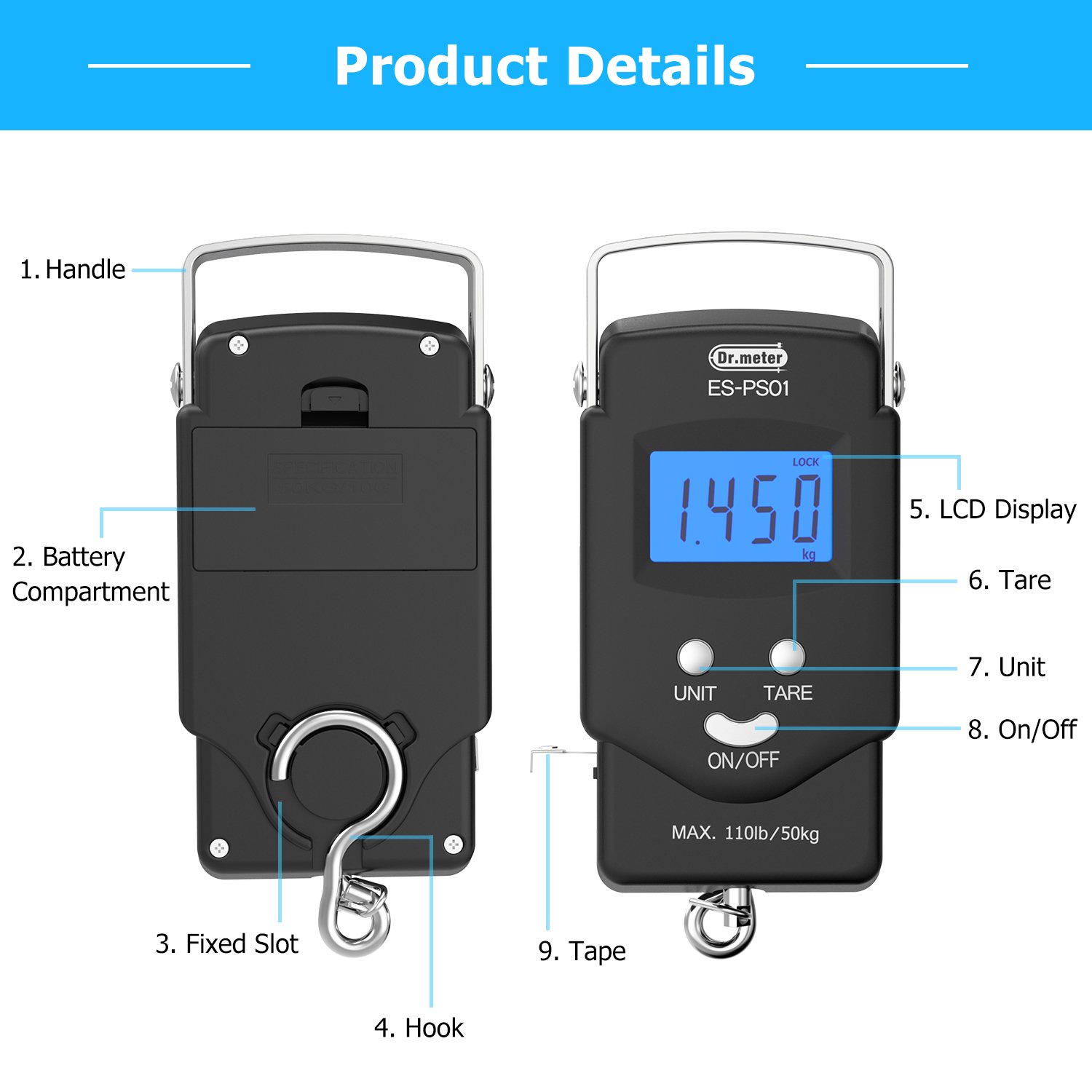 Dr.meter PS01 Fishing Scale + FS01 Fishing Scale