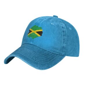 udtxmpe jamaica-of jamaican flag hat washed denimm baseball cap adjustable blue dad,trucker hats gift for men women