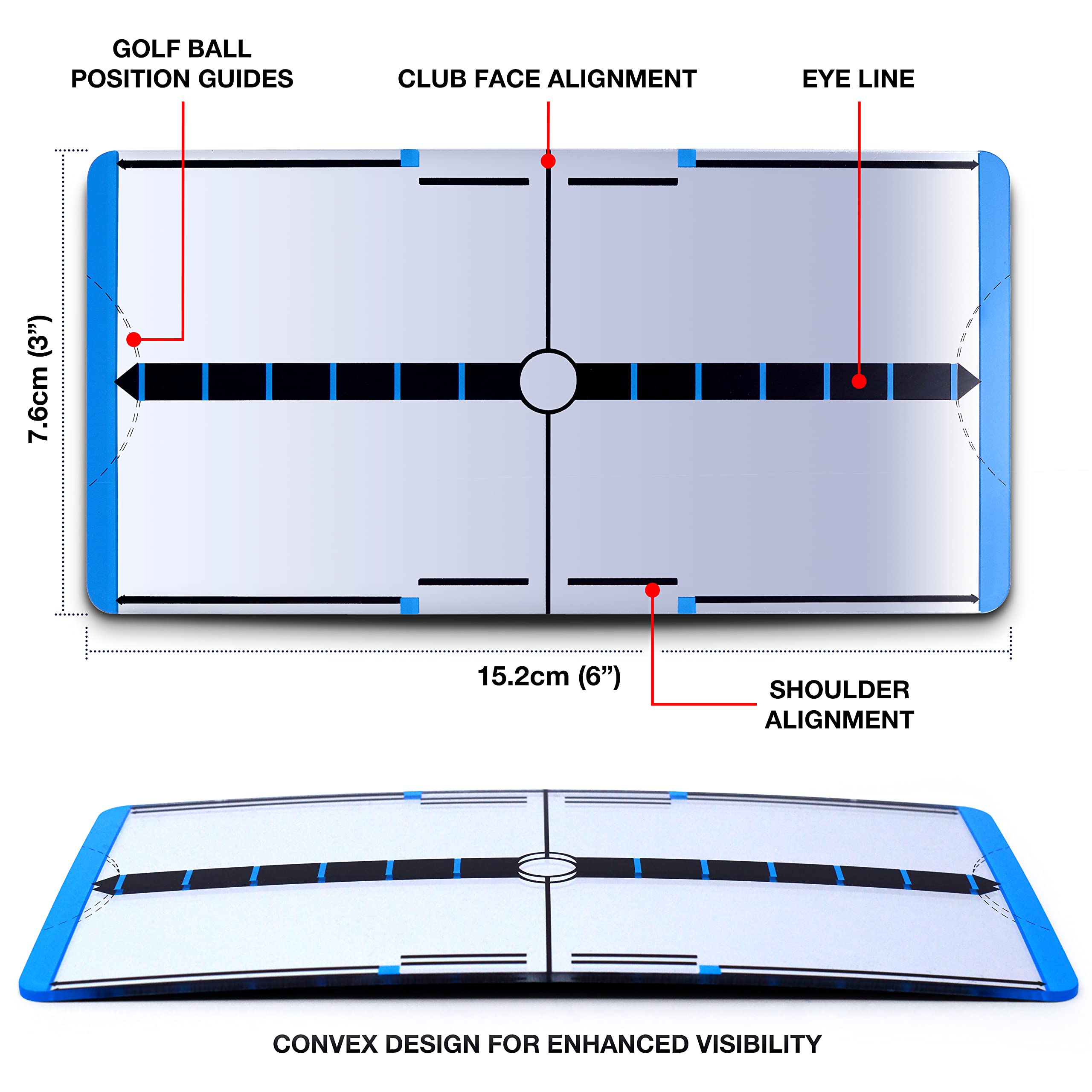 ME AND MY GOLF Mini-max Mini Max Golf Training Mirrors, Mirror Set, Silver, One Size UK