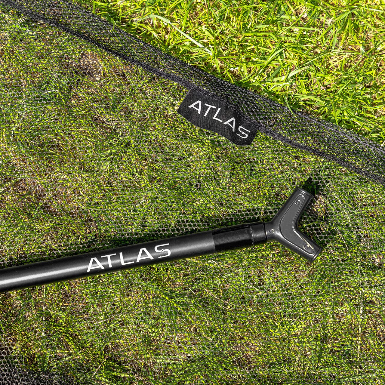 ATLAS 42 Inch Landing Net - Fishing Landing Net | 2-Part Carp Fishing Net | Carbon Handle Fishing Net | Long-Lasting Landing Net | Carp Fishing Accessories